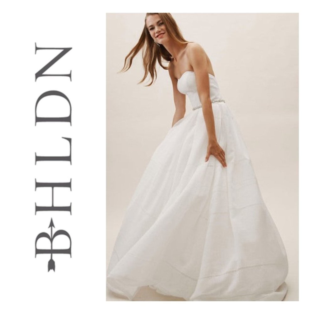 BHLDN Whispers & Echoes Bellevue Gown Ivory in Size 0